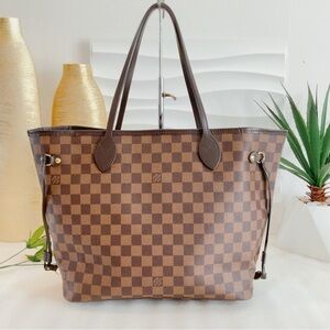 ❤️ Beautiful 🤩 Damier Ebene Neo Neverfull MM Rose Ballerine Interior